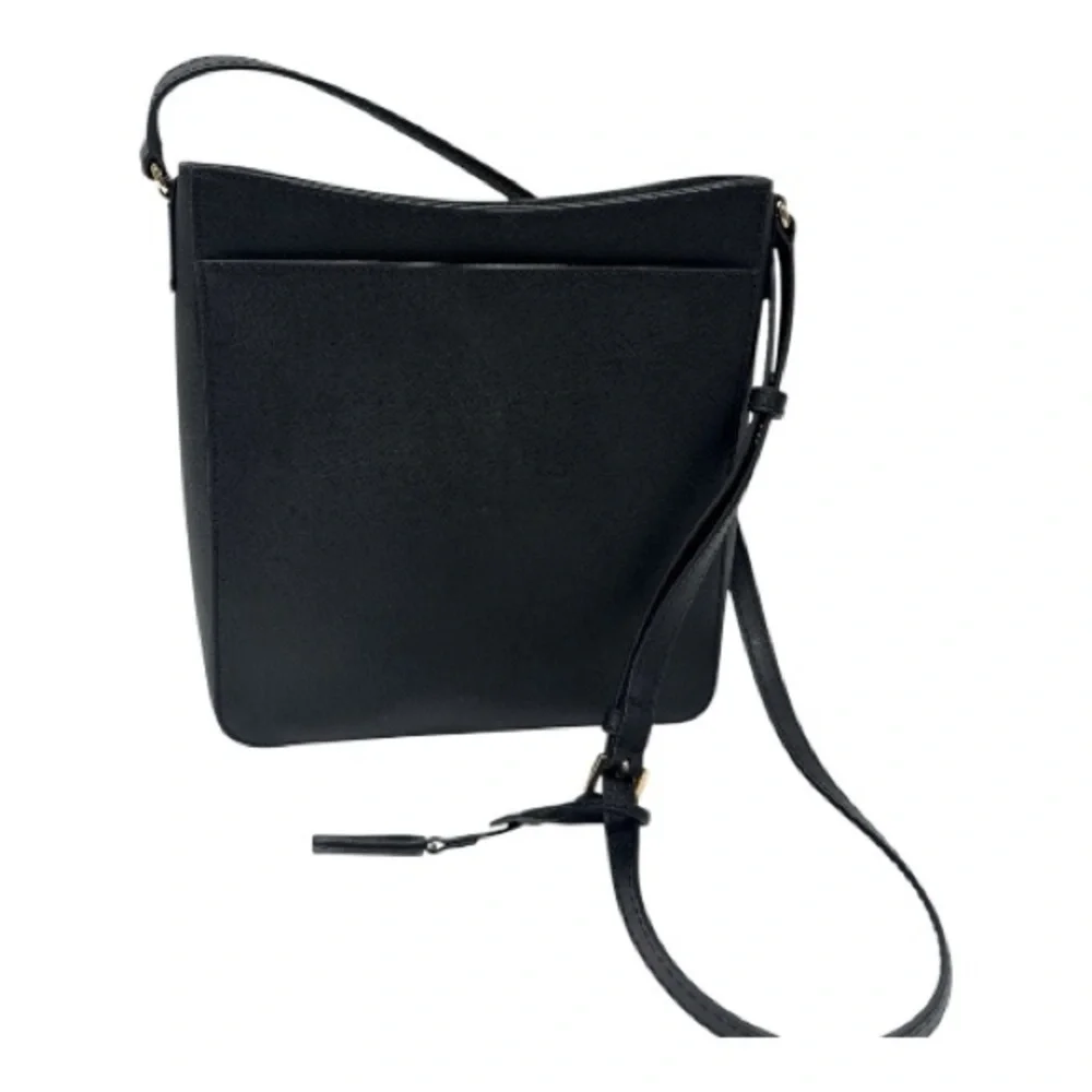 Michael Kors Black Crossbody Bag Hamilton Traveler Saffiano Leather Messenger